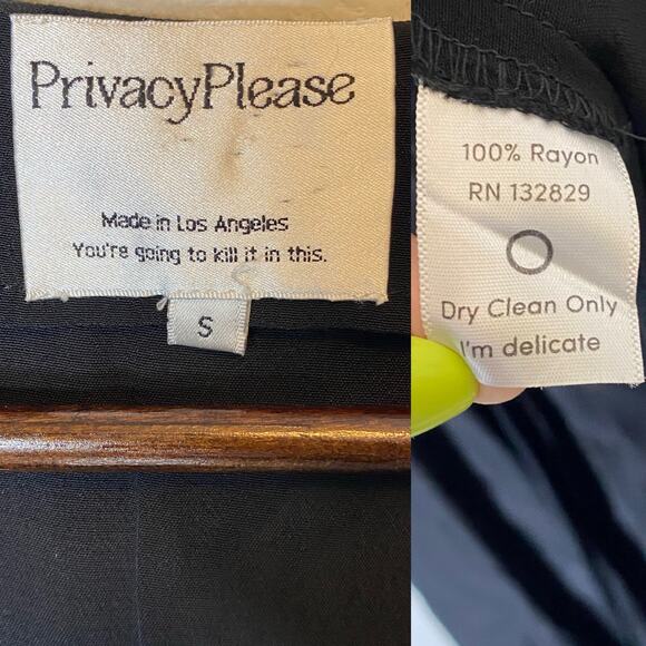 Privacy Please Essex Black Wrap Dress size Small - Picture 5 of 5